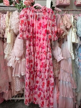 Eva Franco Pink Floral Maxi Dress